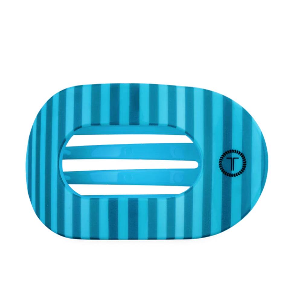 Blue stripes hair clip on a white background