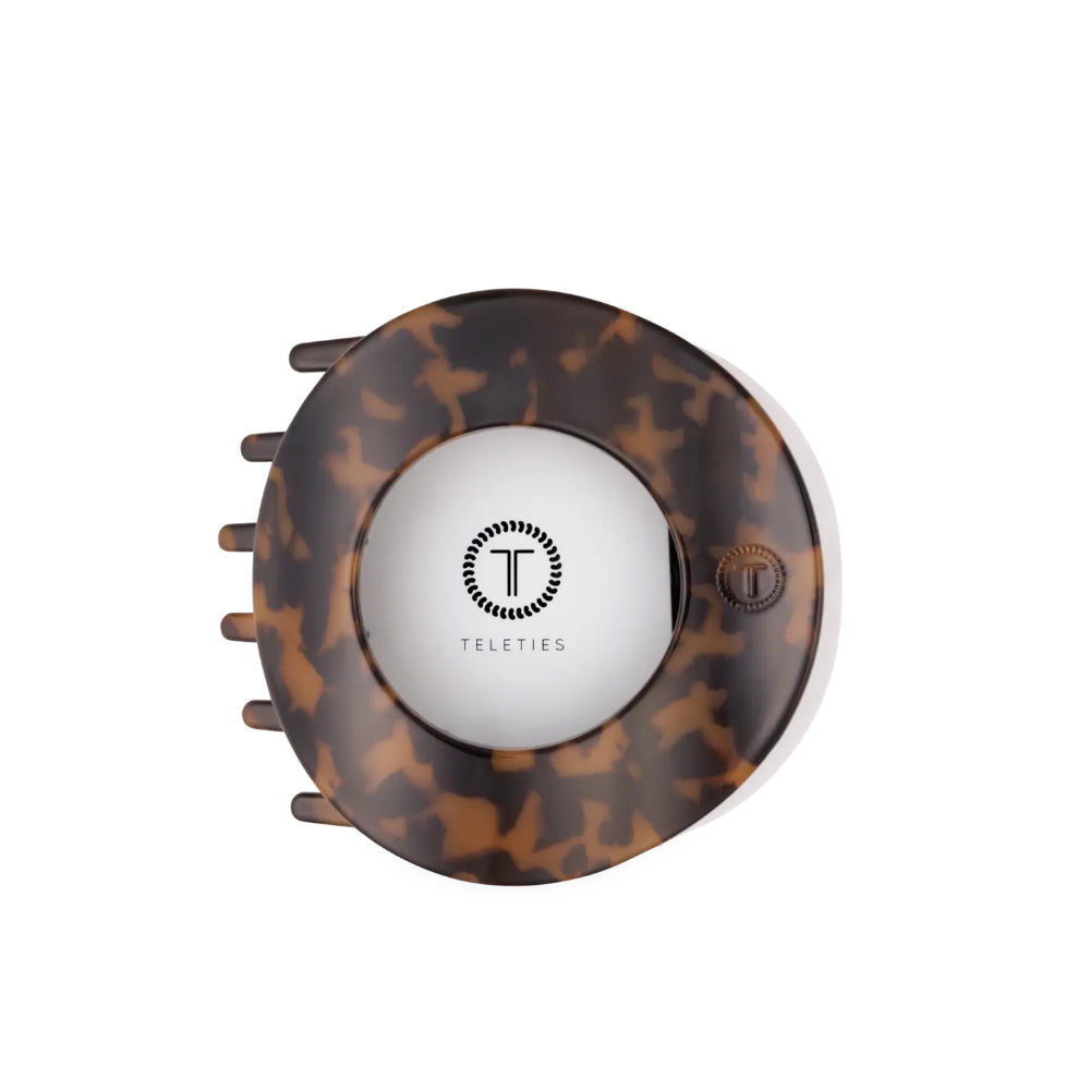 TELETIES Tortoise Flat Circle Hair Clip