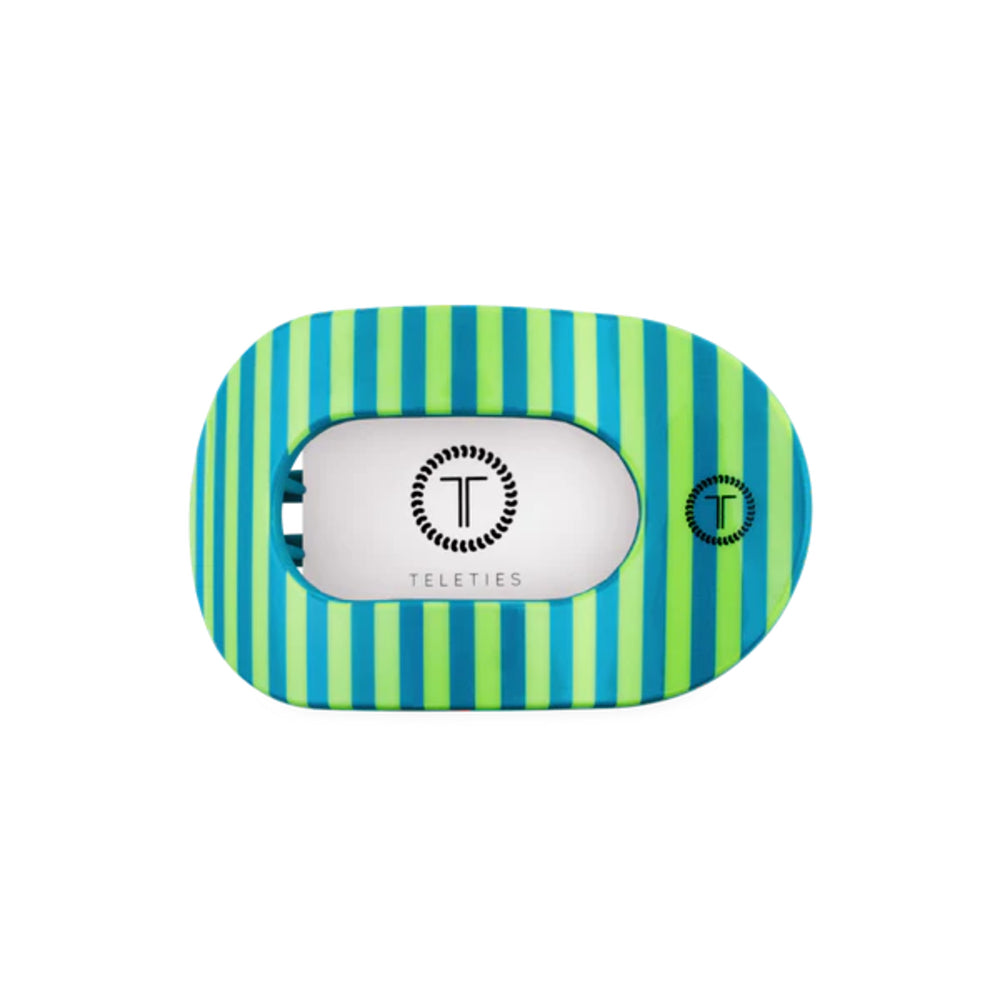 Striped hair clip on a white background