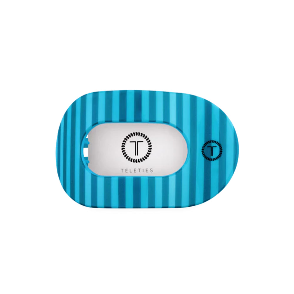blue striped hair clip