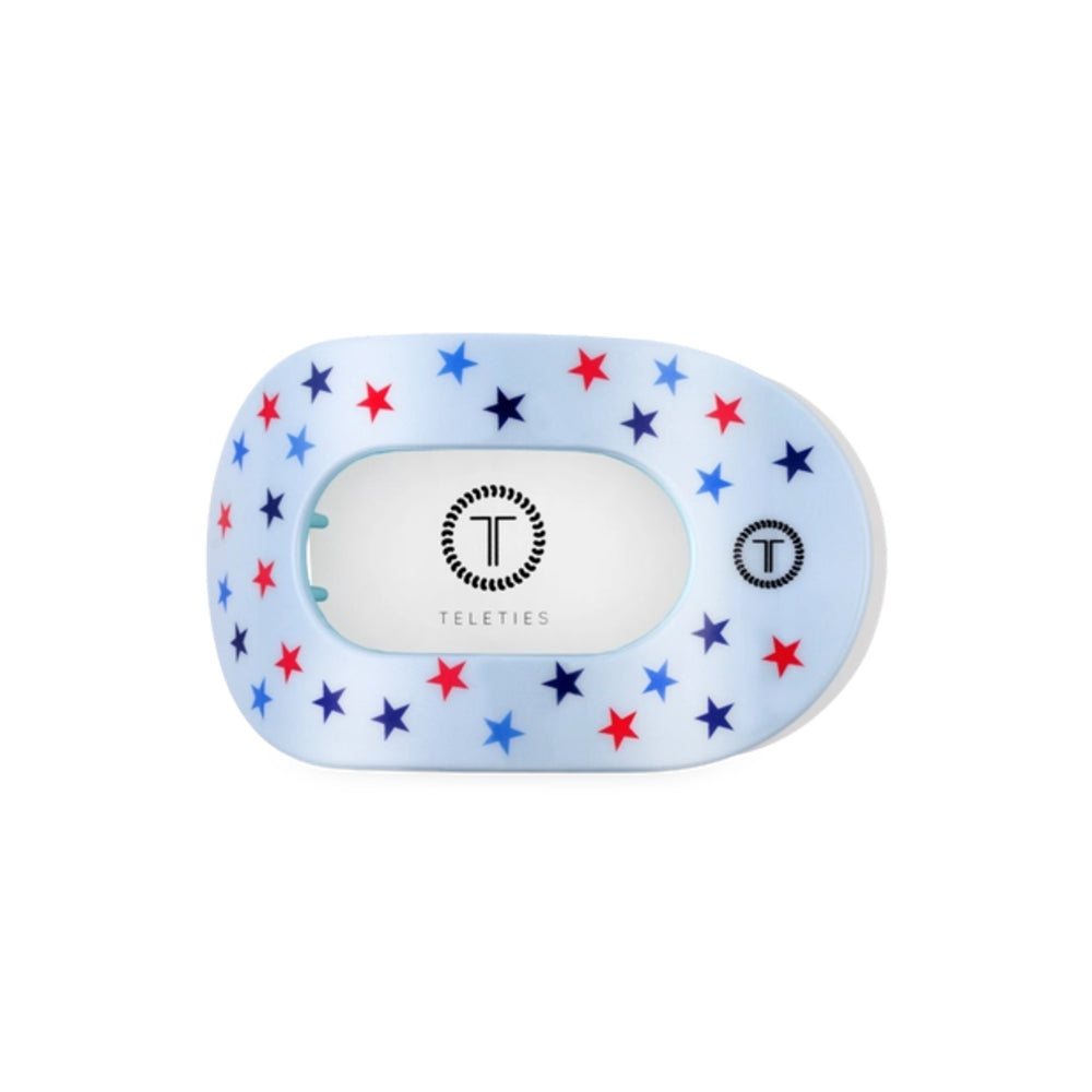 Medium blue hair clip with stars