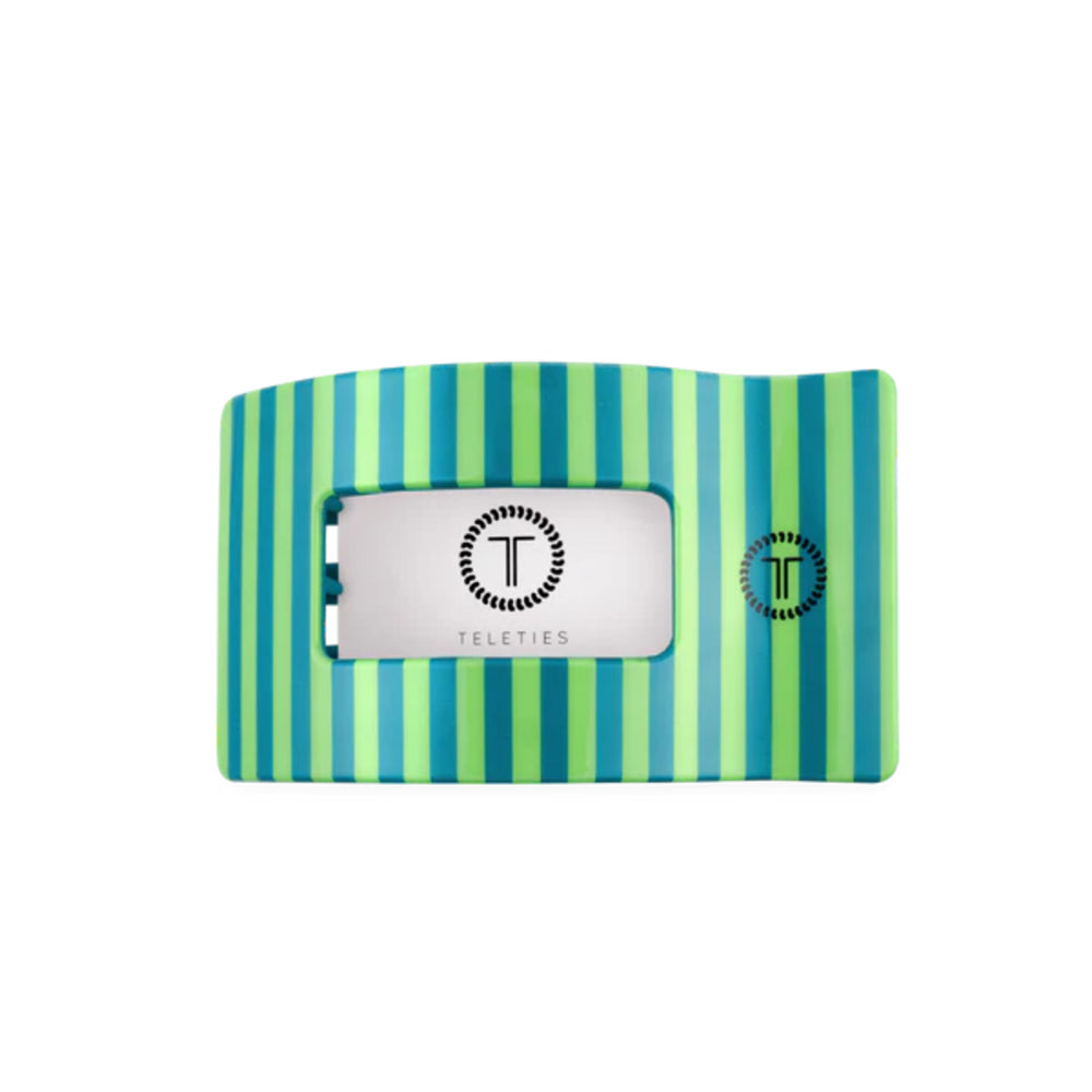 Striped hair clip on a white background