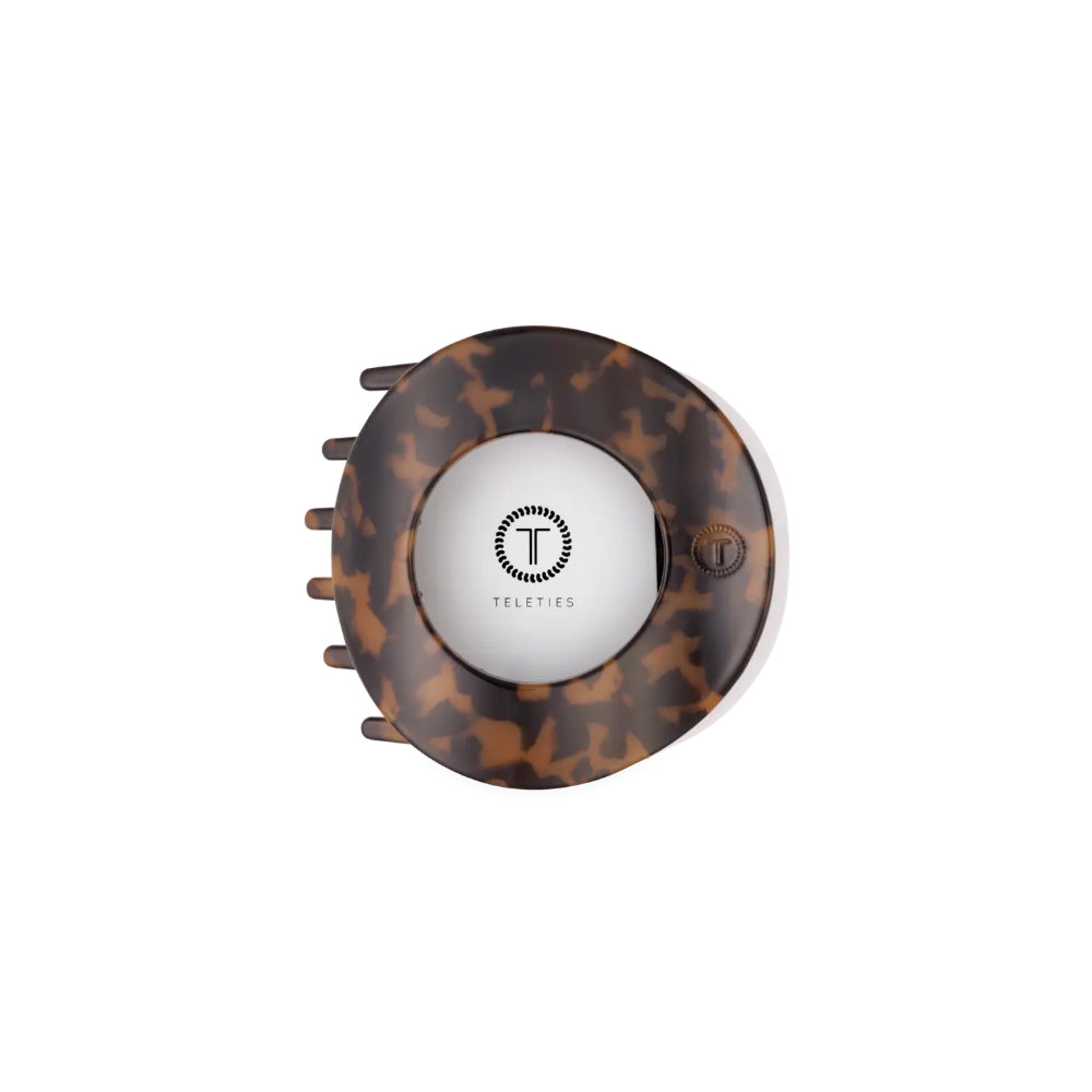 TELETIES Tortoise Flat Circle Hair Clip