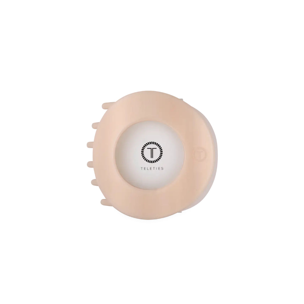 TELETIES Almond Beige Flat Circle Hair Clip