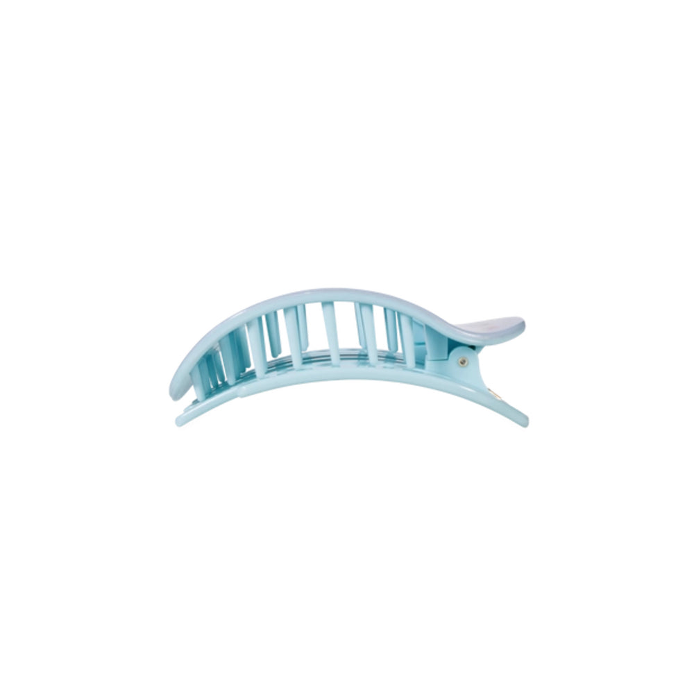 Flat hair clip with blue color