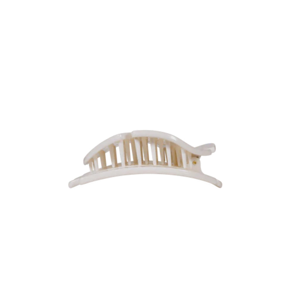 White hair clip on a white background
