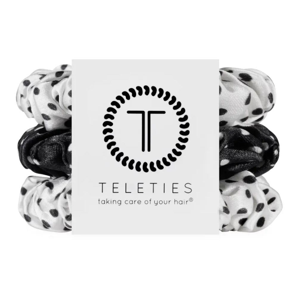 TELETIES Polka Dot Party Silk Scrunchies