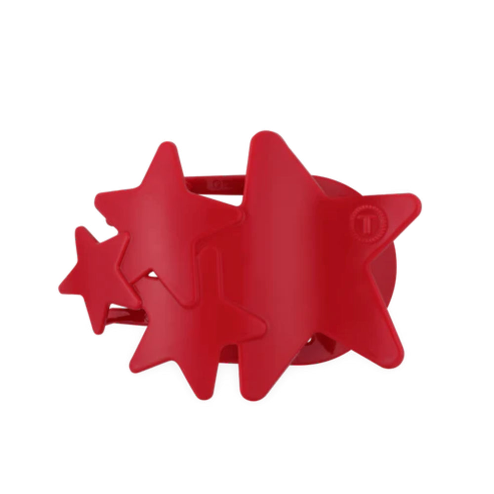 Red star-shaped HAIR CLIP on a white background