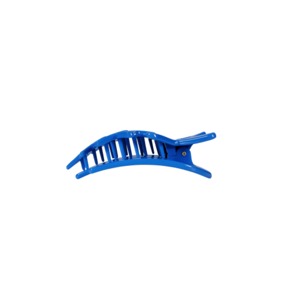 Blue hair clip on a white background