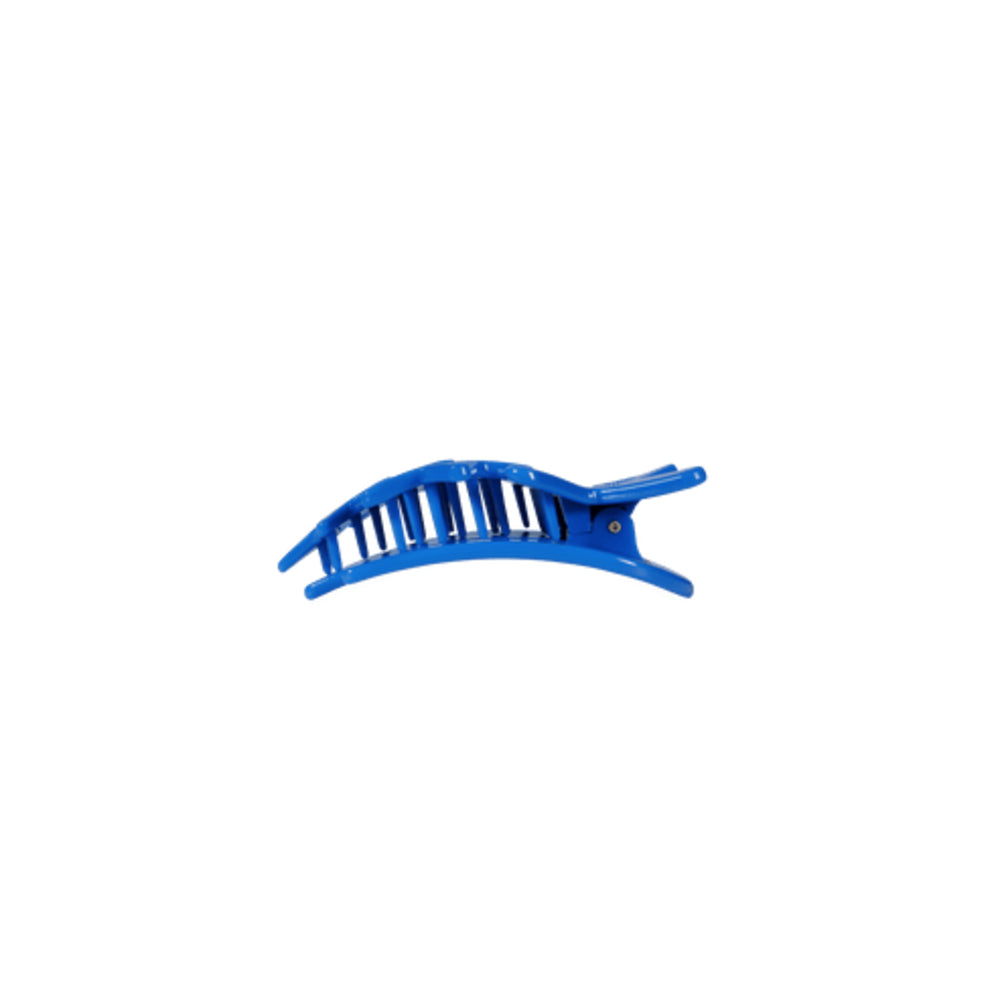 Blue hair clip on a white background