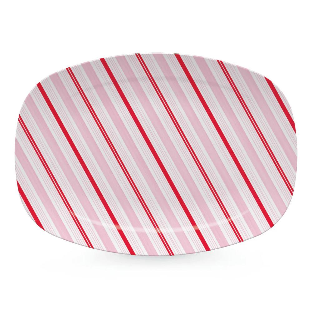 Mariposa Peppermint Stripes Platter