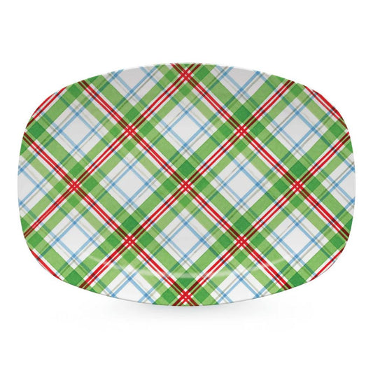 Mariposa Christmas Tartan Plaid Platter