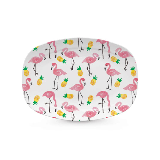 Mariposa Flamingos and Pineapples Platter