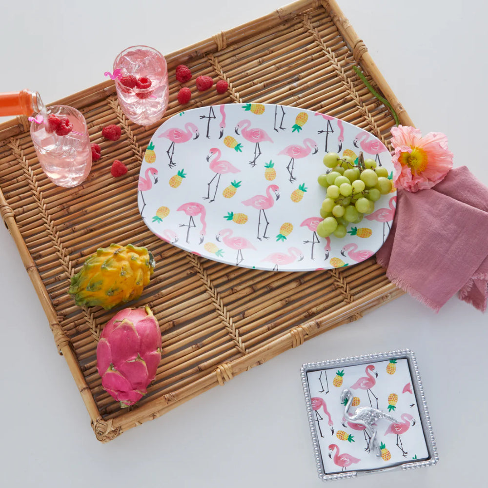 Mariposa Flamingos and Pineapples Platter