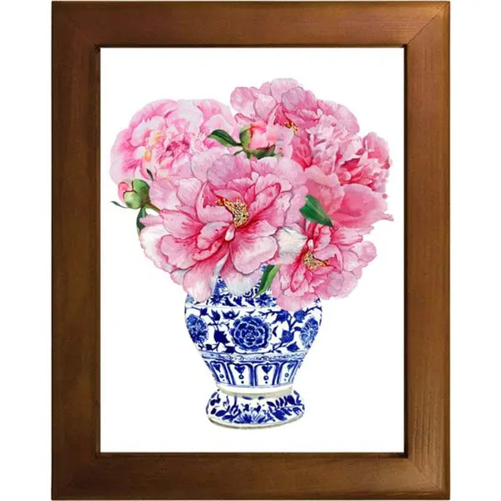 B McVan Designs Pink Peonies Tile Trivet
