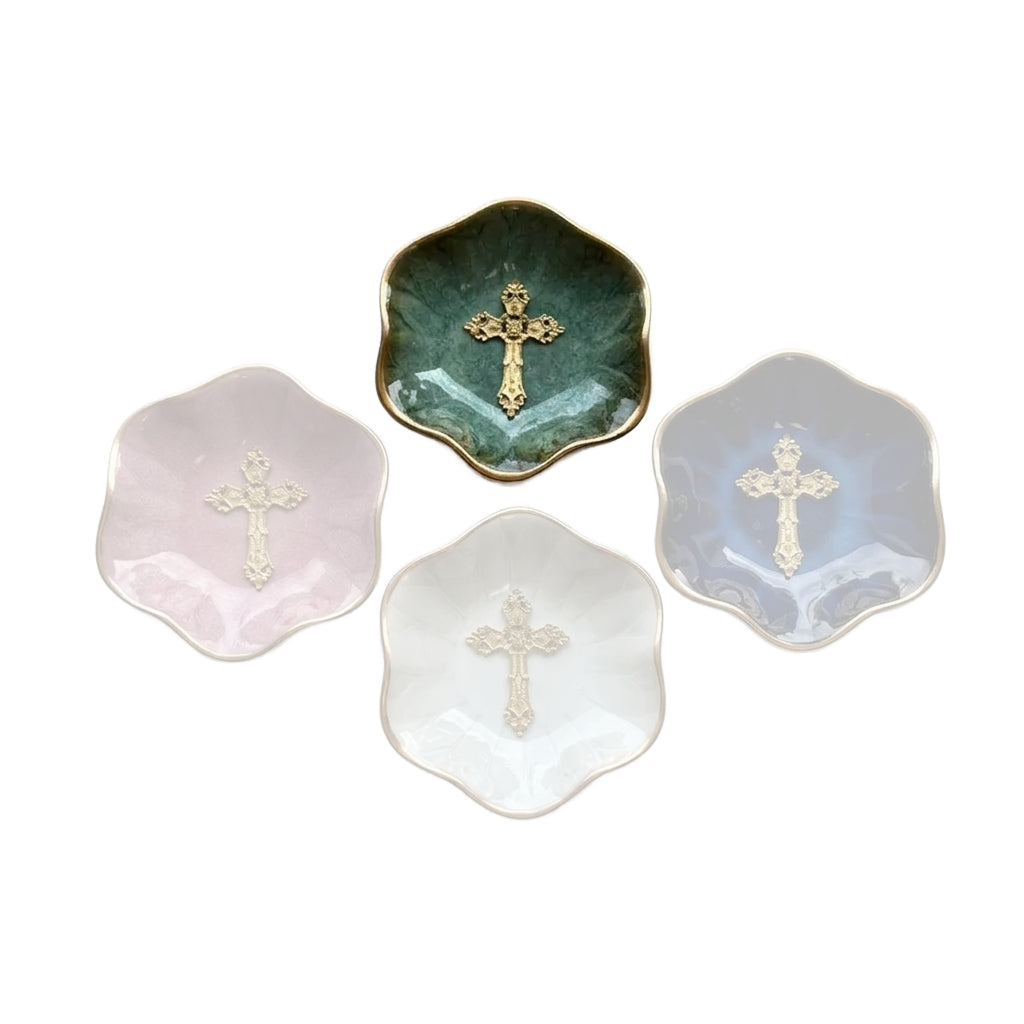 Green Cross Jewelry Dish