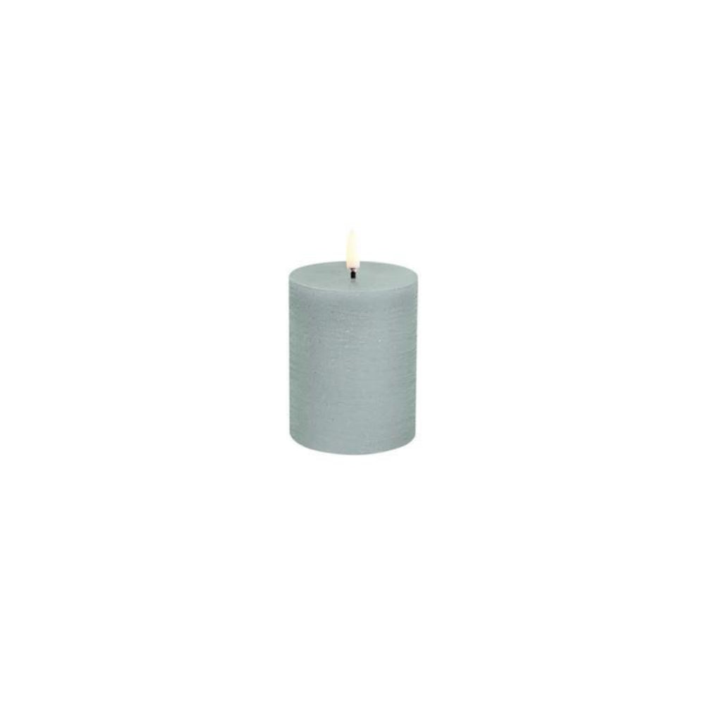 Uyuni Lighting LED Rustic Pillar Candle-Dusty Green