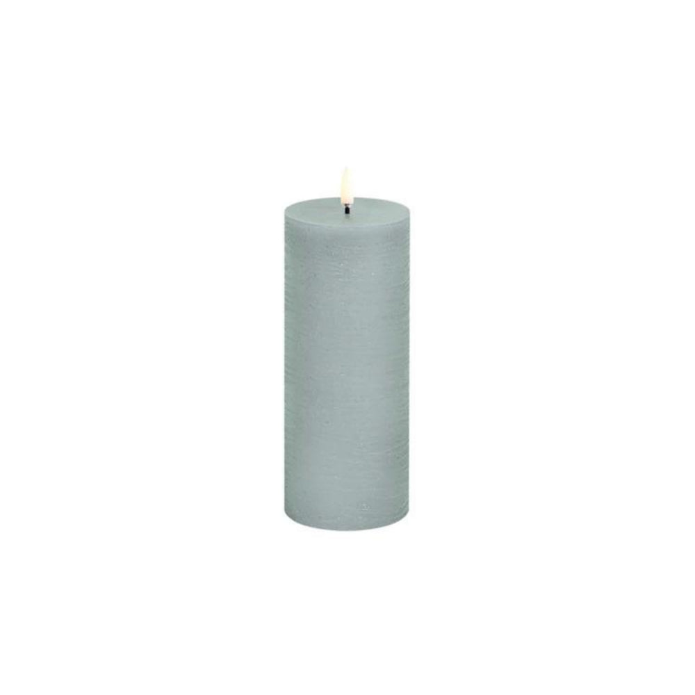 Uyuni Lighting LED Rustic Pillar Candle-Dusty Green
