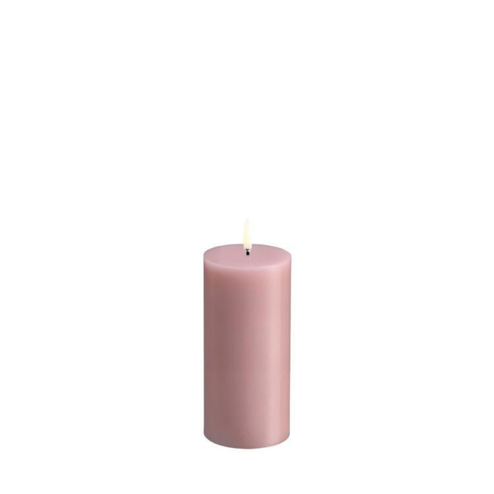 Uyuni Lighting LED Smooth Pillar Candle - Rose Powder