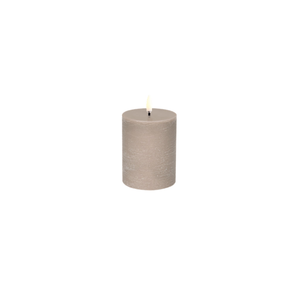 Uyuni Lighting Rustic LED Pillar Candle - Sandstone