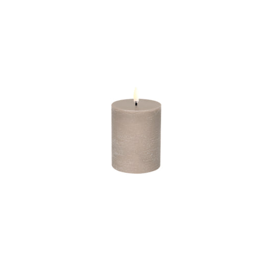 Uyuni Lighting Rustic LED Pillar Candle - Sandstone