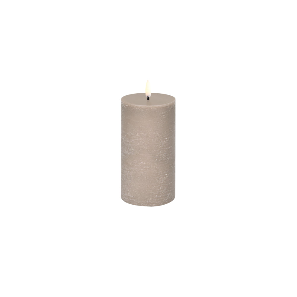 Uyuni Lighting Rustic LED Pillar Candle - Sandstone