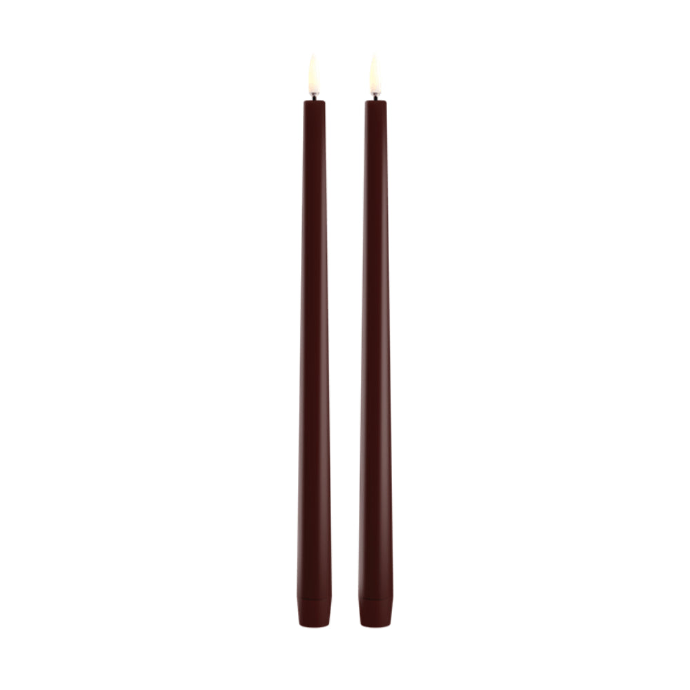 Uyuni Lighting LED Slim Taper Candles "0.9 x 12.6" - Set of 2