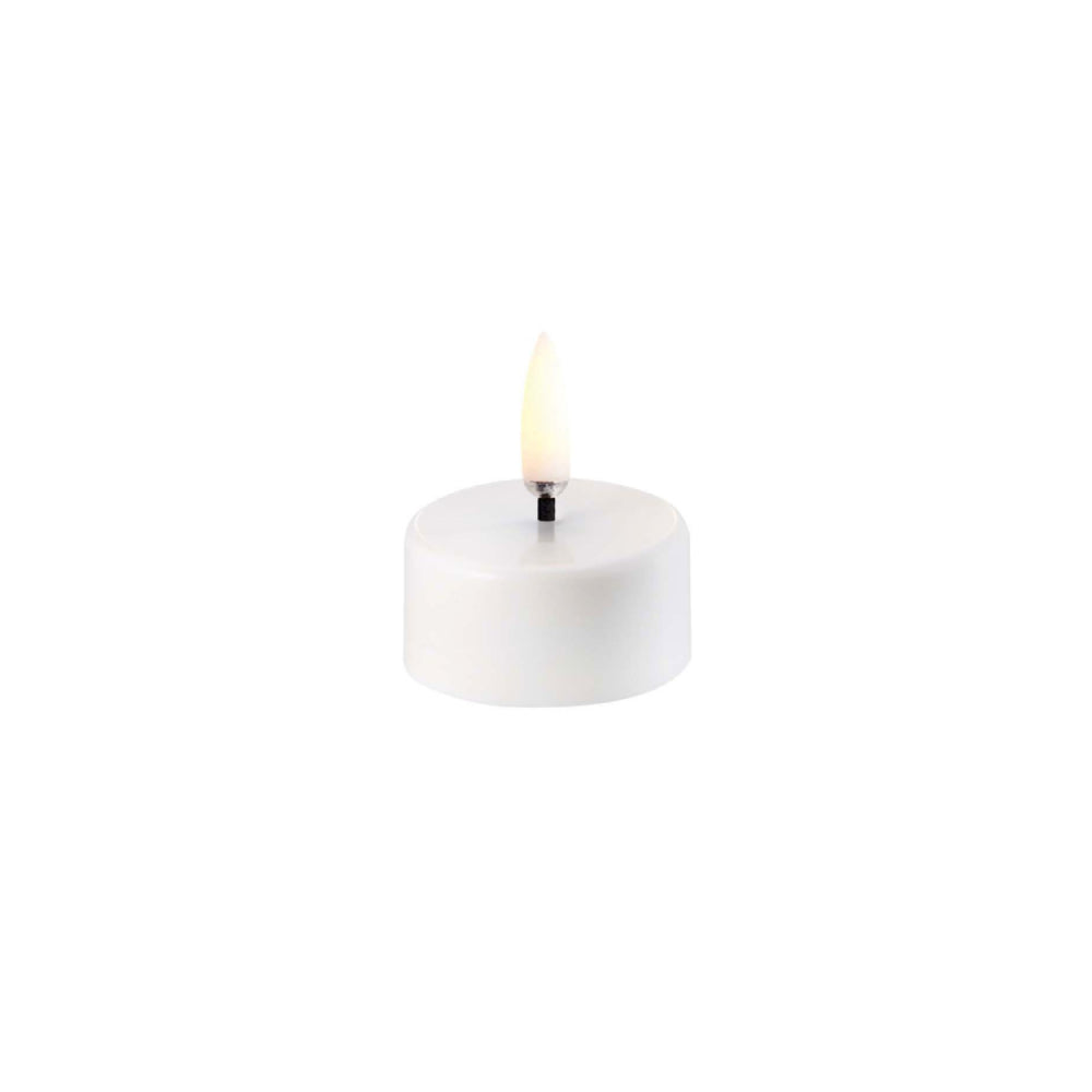 Uyuni Lighting LED Tealight 400 Battery Included White Plain, 1.5" x 0.75"