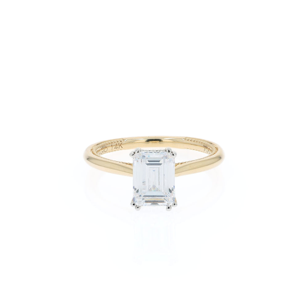 Verragio Renaissance 14k Gold Emerald Cut Diamond Solitaire Engagement Ring