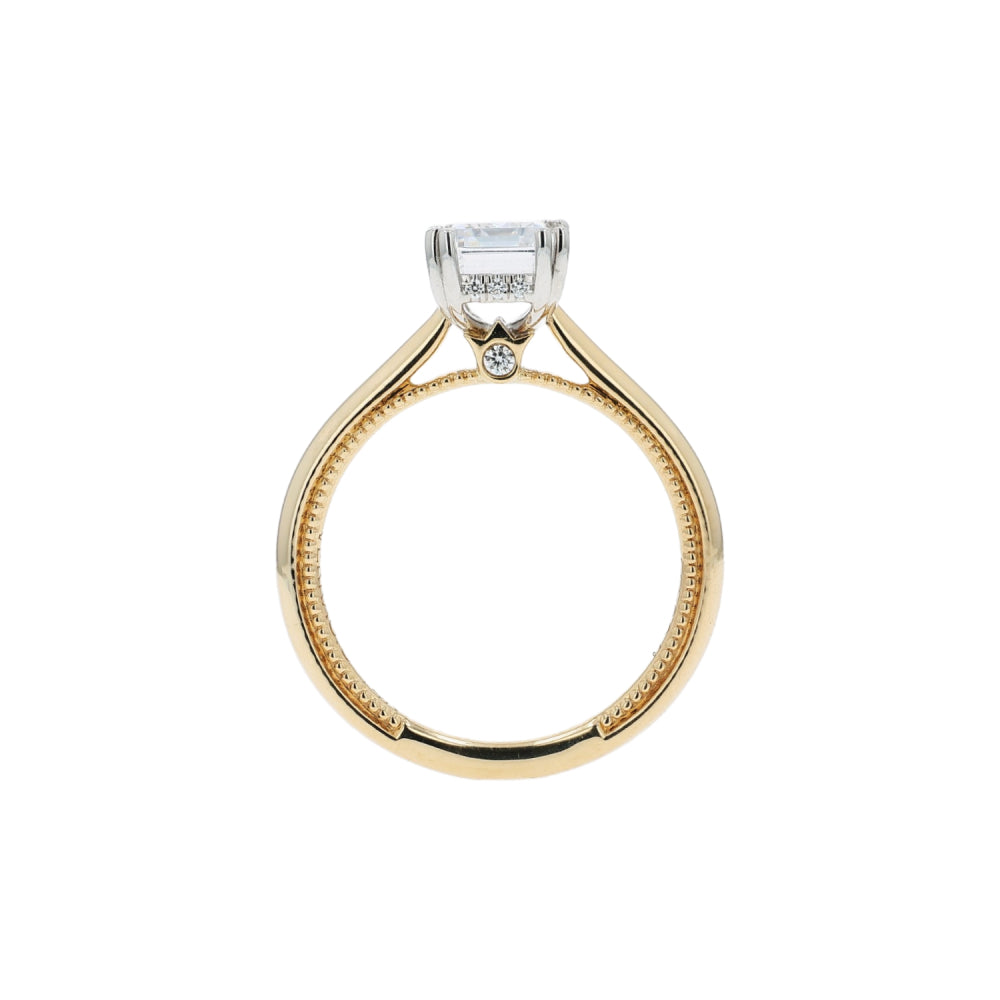 Verragio Renaissance 14k Gold Emerald Cut Diamond Solitaire Engagement Ring