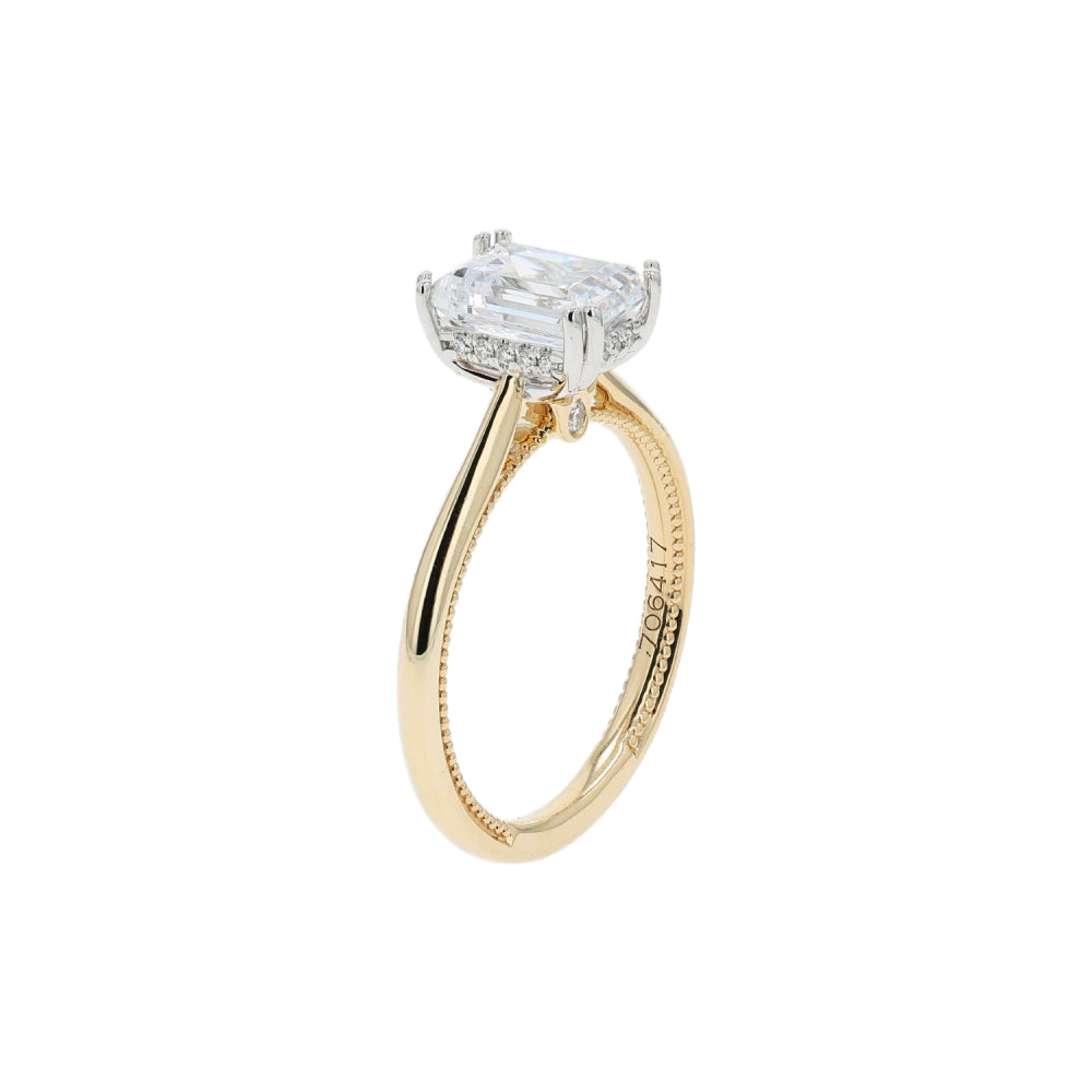 Verragio Renaissance 14k Gold Emerald Cut Diamond Solitaire Engagement Ring