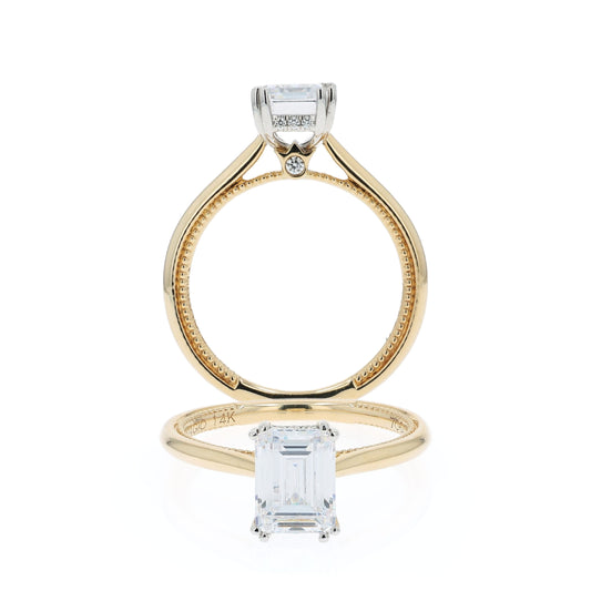 Verragio Renaissance 14k Gold Emerald Cut Diamond Solitaire Engagement Ring