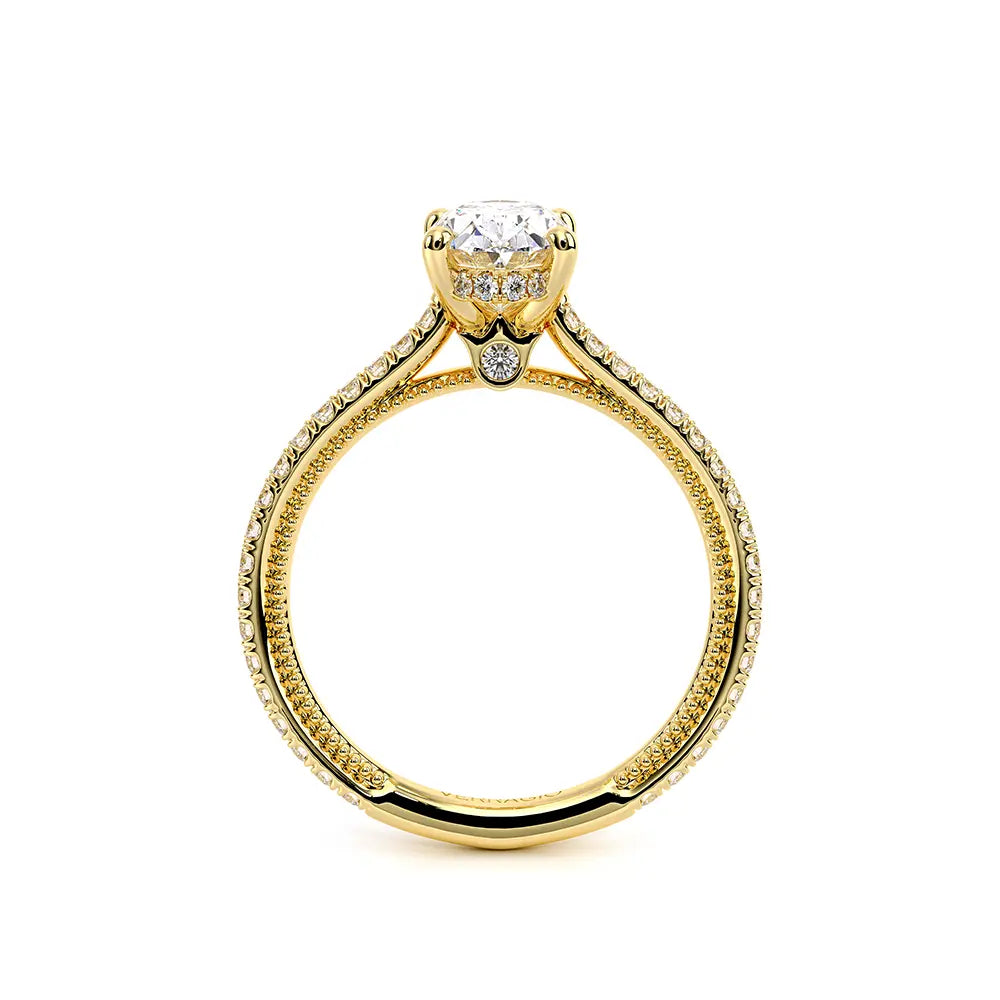 Verragio Renaissance 14k Gold Oval Center Diamond Engagement Ring