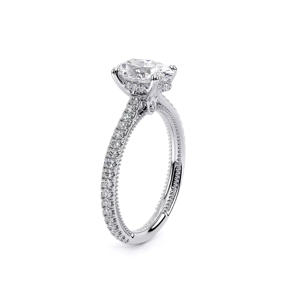 Verragio Renaissance 14k Gold Oval Center Diamond Engagement Ring
