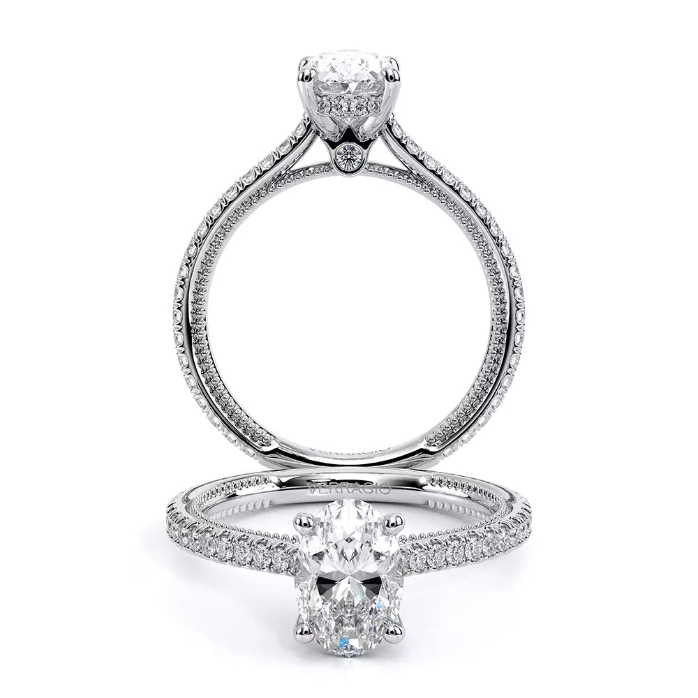Verragio Renaissance 14k Gold Oval Center Diamond Engagement Ring