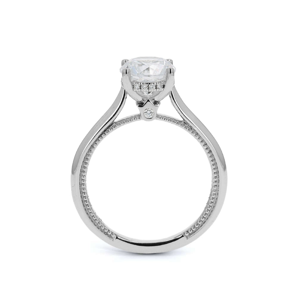 Verragio Renaissance 14k Gold Round Diamond Hidden Halo Engagement Ring
