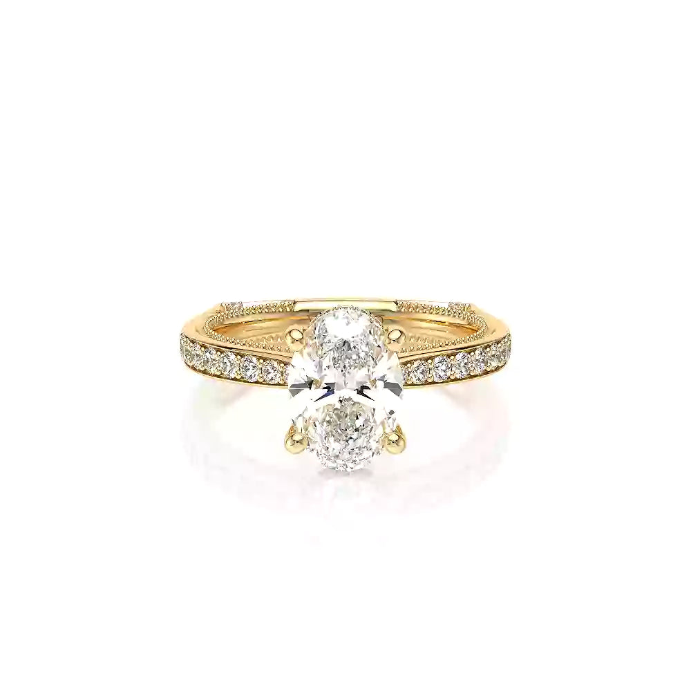 Verragio Vanguard 14k Gold Oval Center Euroshank Engagement Ring