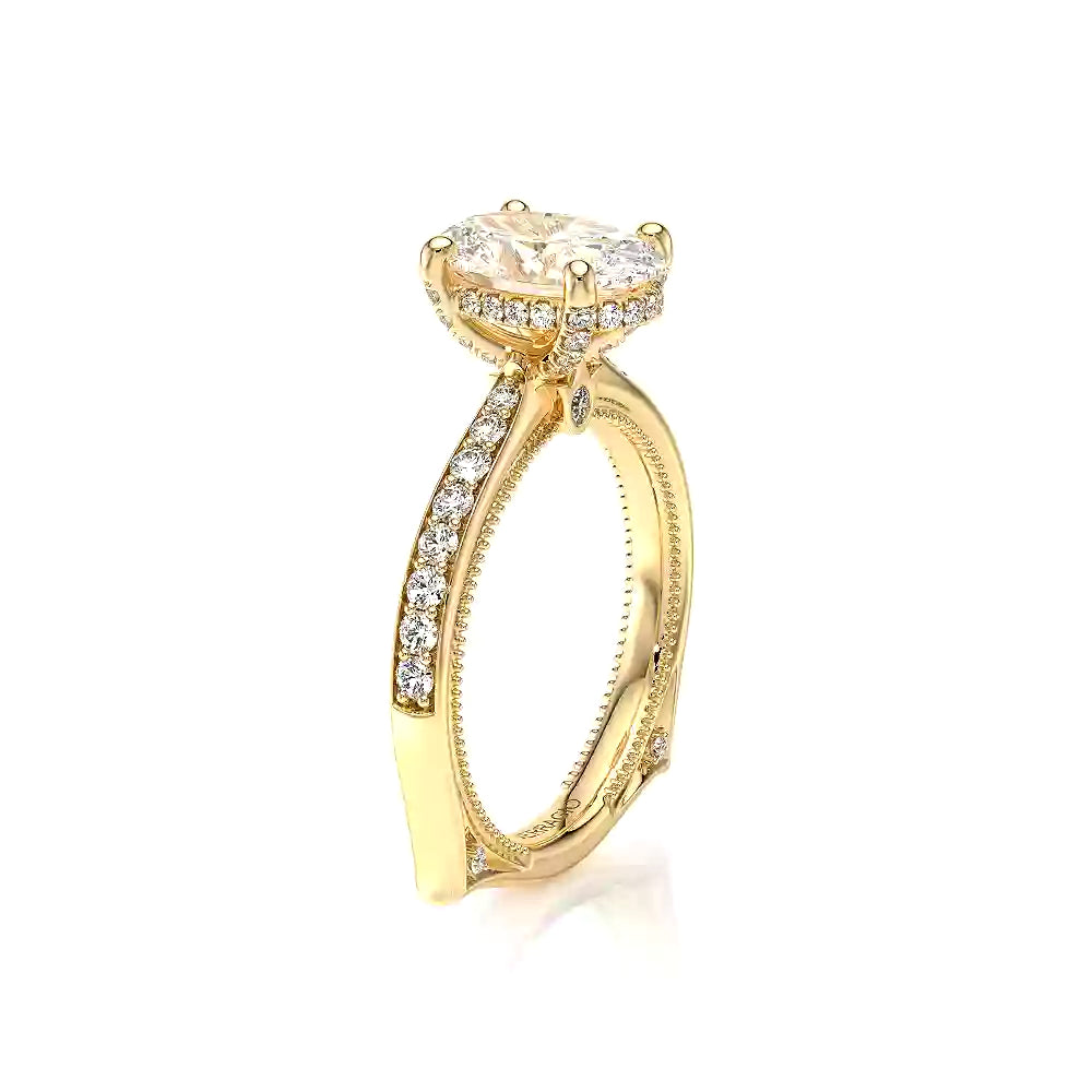Verragio Vanguard 14k Gold Oval Center Euroshank Engagement Ring