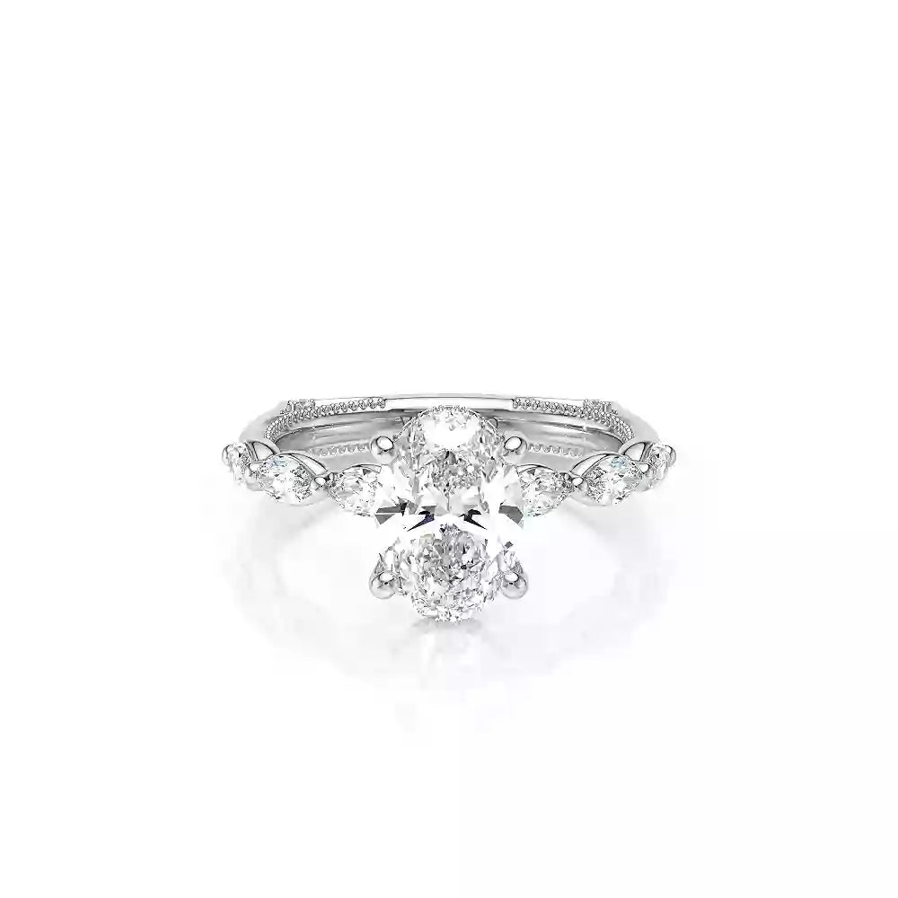 Verragio Vanguard 14k Gold Oval Diamond Euroshank Engagement Ring