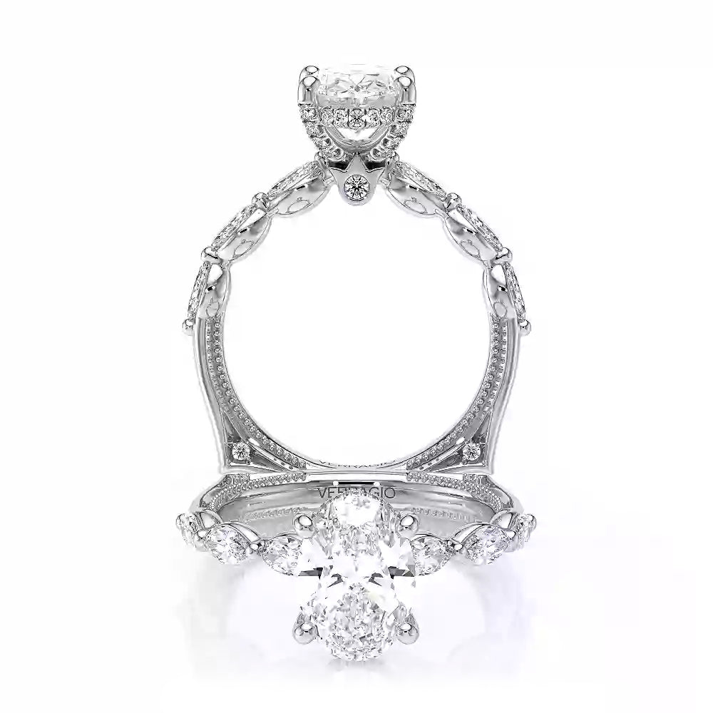 Verragio Vanguard 14k Gold Oval Diamond Euroshank Engagement Ring