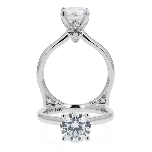 Verragio Vanguard 14k Gold Euroshank Round Diamond Solitaire Engagement Ring
