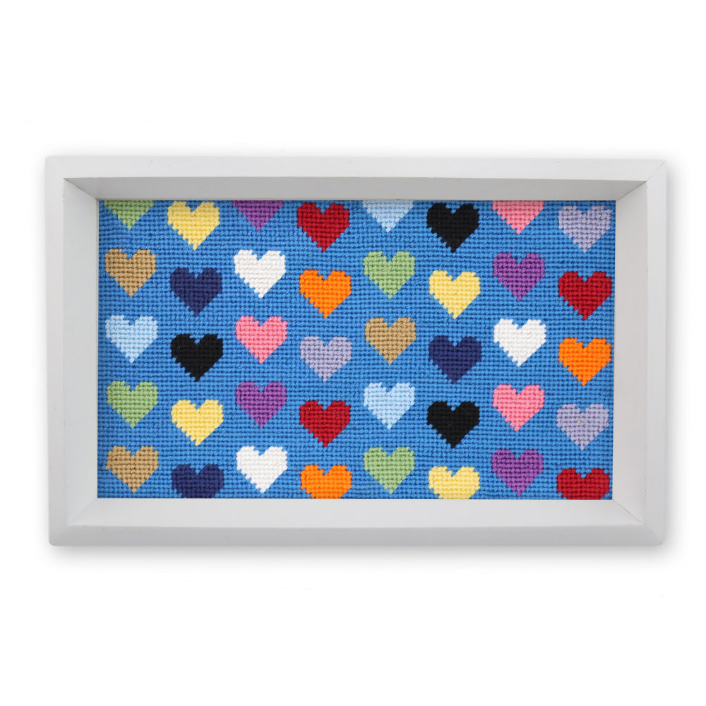 Smathers & Branson In My Heart Era Valet Tray - Cornflower & White Wood