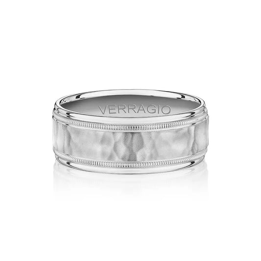 Verragio Men's 14k 8mm Hammered Wedding Band