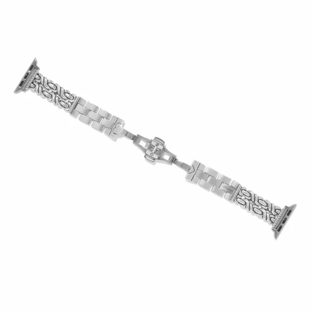 Silver bracelet on a white background