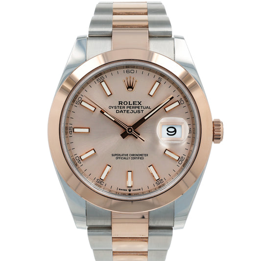 Estate Rolex Two-Tone Gent's 41mm OPDJ Sundust Index Dial 126301 With Box & Card C.2020