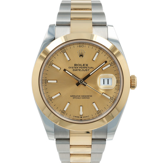 Estate Rolex Two-Tone Gent's 40mm OPDJ Champagne Index Dial 126303 With Box & Card C.2021