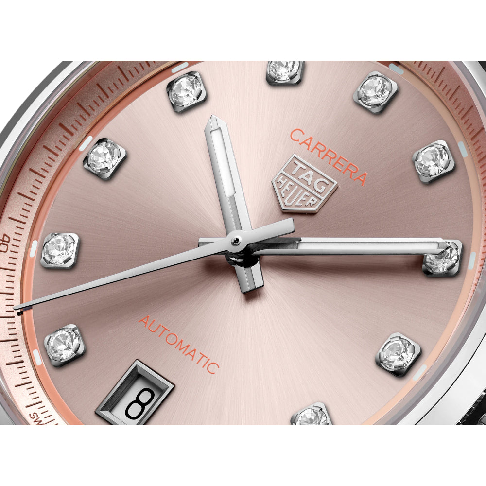 Tag Heuer Carrera Date 36mm Automatic Watch with Diamonds