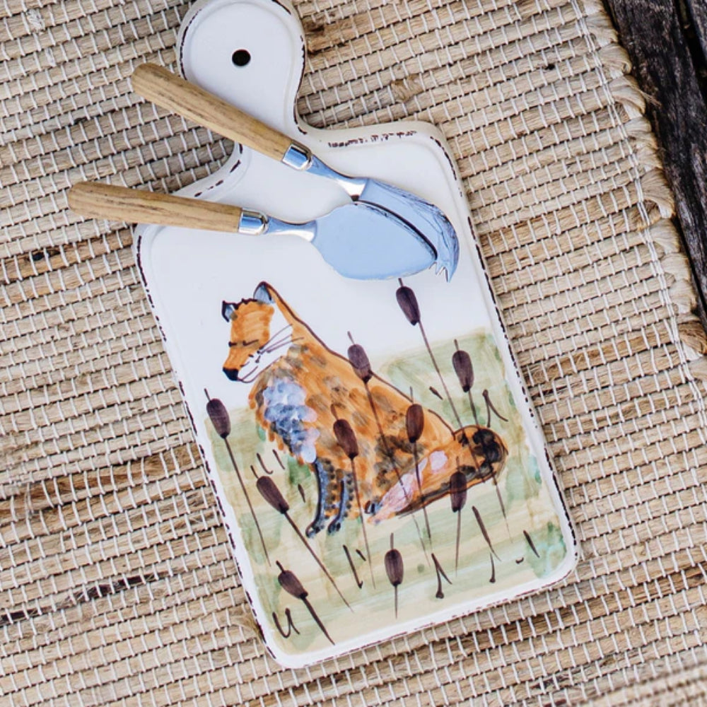 Vietri Wildlife Fox Small Cheese Board