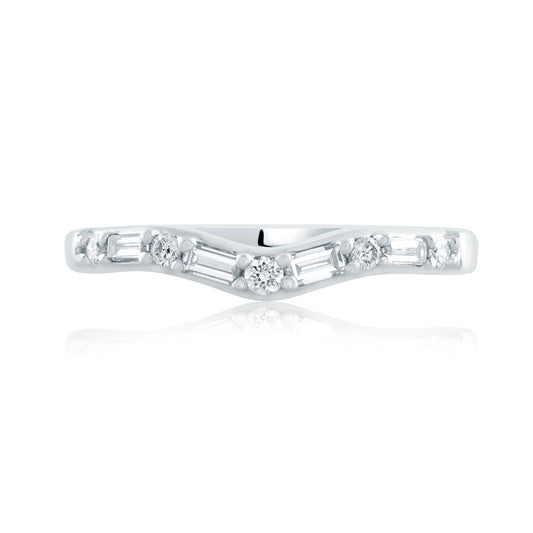 A. Jaffe Curved Diamond Wedding Band