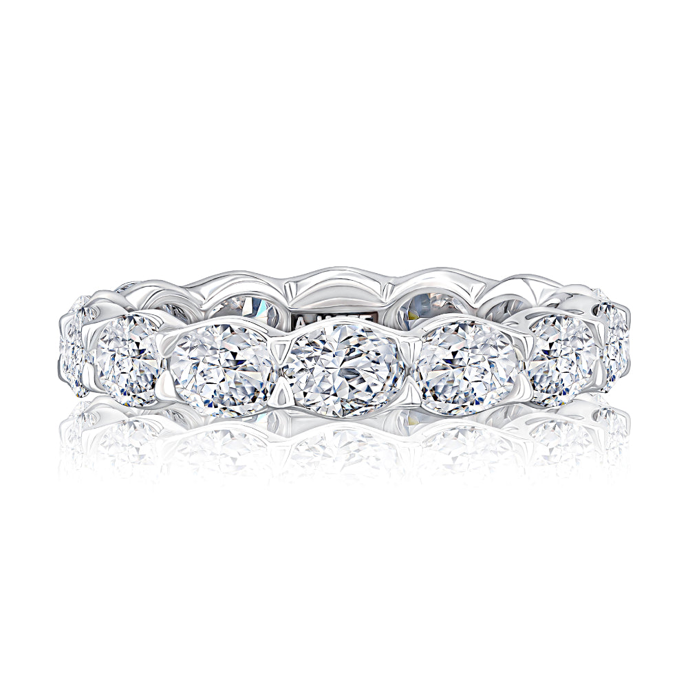 A. Jaffe Platinum Oval Diamond Eternity Band